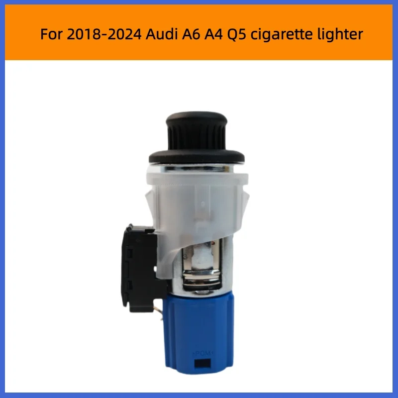1Pcs For 2018-2024 Audi A6 A4 Q5 Car Cigarette Lighter Base Assembly With LED Light Automobiles Parts Accessories Car Stuff