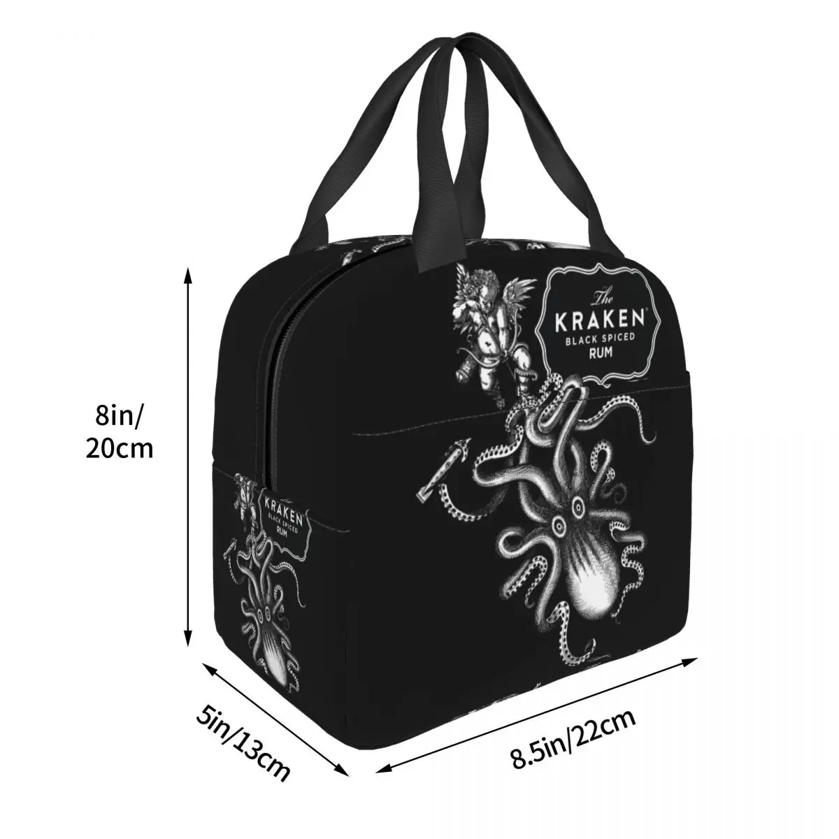 Bolsa de almuerzo Kraken Rum Octopus Unisex, enfriador portátil, caja de almuerzo aislada, caja Bento de comida