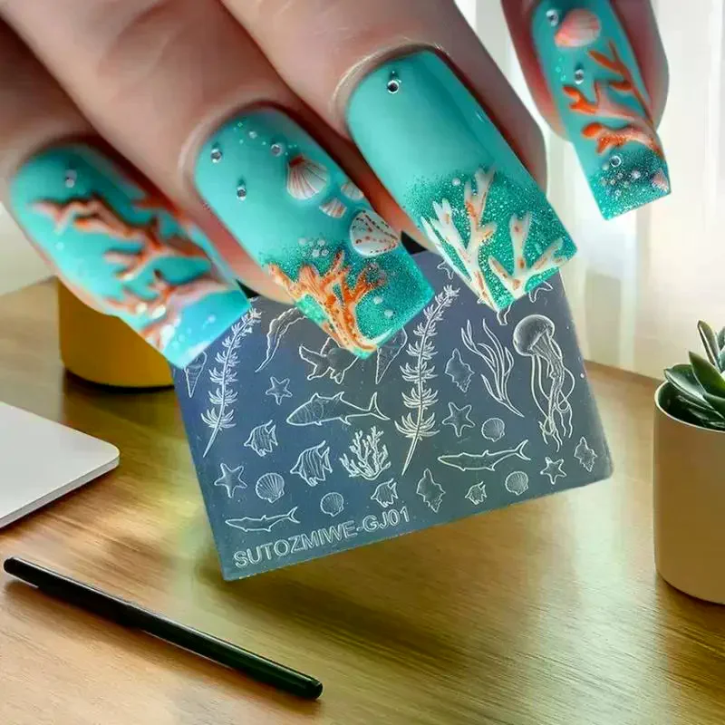Transform Your Nails with 3D Rose Flower Silicone Mold, Shell and Starfish Oceanic Manicure Tool