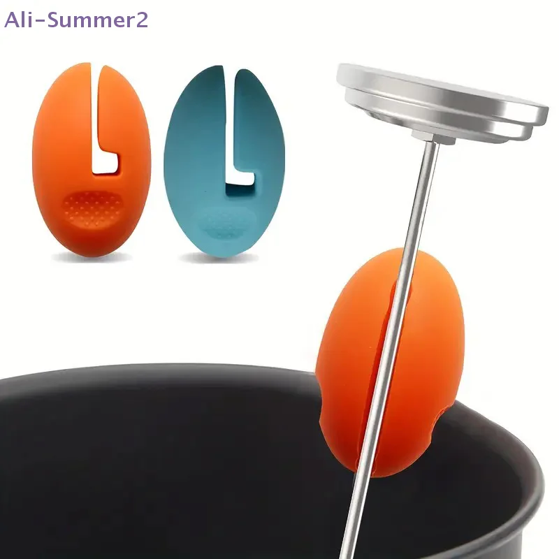 {Summer2} Silicone Thermometer Holder Clip Fixed Probe Clip For Pot Candy Making Temp Probe Pot Clip Holder Kitchen Gadgets