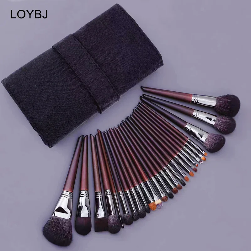 LOYBJ Natural Goat Hair Makeup Brushes Set Powder Foundation Blush Make Up Brush Cosmetic Eyebrow Eyeshdow Blending Maquillage