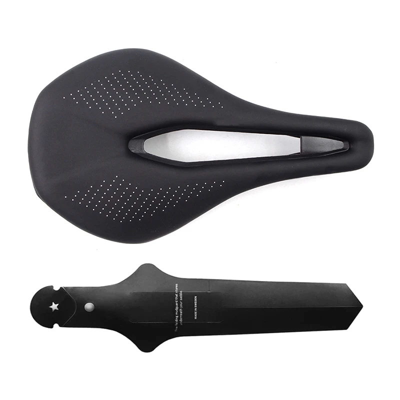 

Ultralight Bicycle Seat MTB Road Mountain Bike Power Works Racing Saddle TT Triathlon Cycling PU Breathable Soft Seat Cushion