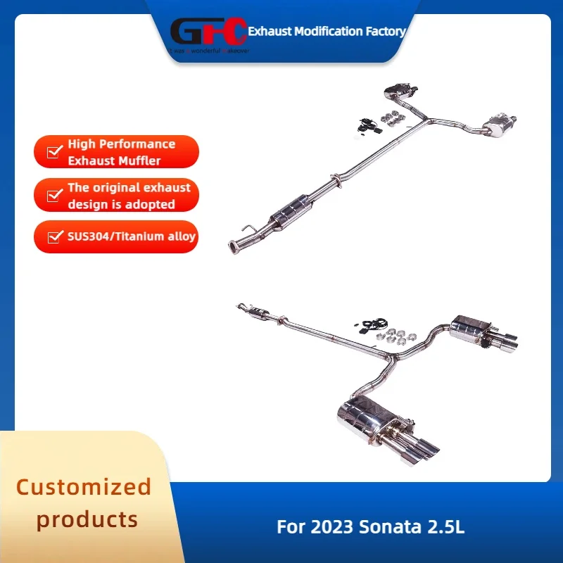 

GFC SUS304 Catback Exhaust Muffler for 2023 Sonata 2.5L High-Performance Electronic Valve Car Accessories