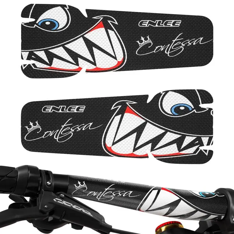 Bicycle Handlebar Protection Shark Sticker Mountain Bike Care Car Sticker Folding Frame Protective Film Scratch Resistant Wraps