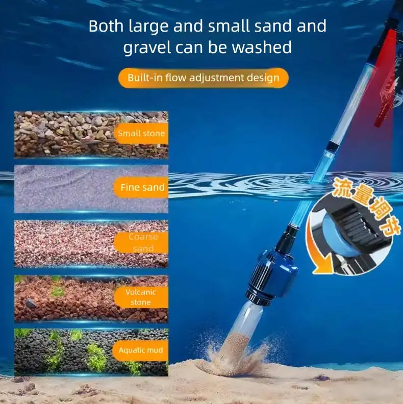 Sunsun Aquarium Water Change Gadget Electric Water Pump Sucker Fish Waste Vacuum Sand Washer Cleaner Tool