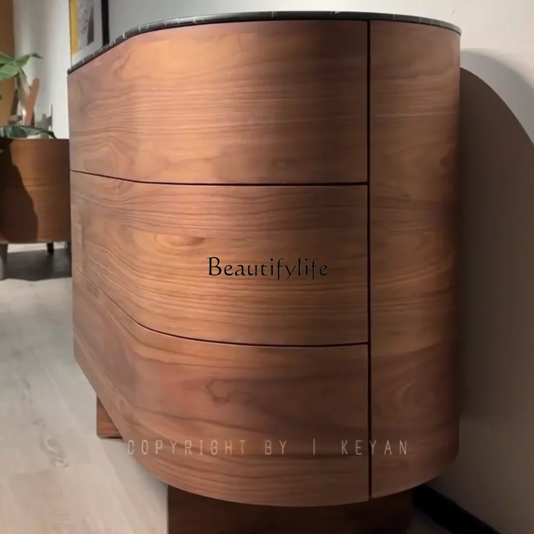 Z.New خشب الأبنوس الصيني الجوز الأسود الحد الأدنى خزانة جانبية غرفة المعيشة خزانة قابلة للإزالة #5