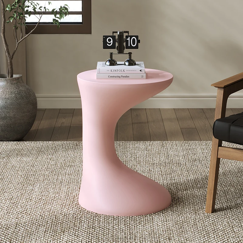 

art pink design creative small coffee table model room corner table science and technology museum small table decoration