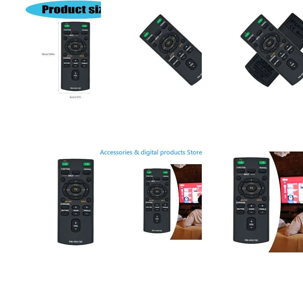 77JD Easy Installs Remote Control Replacement For Sound Bar RM-ANU192 RM-ANU191