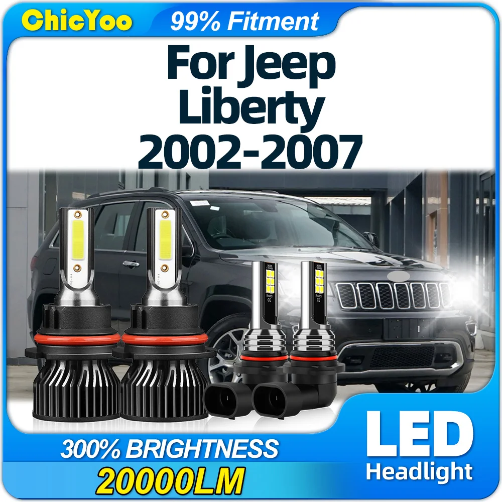 240W LED Headlight Bulbs 40000LM Super Bright Car Lights 12V 6000K White For Jeep Liberty 2002 2003 2004 2005 2006 2007