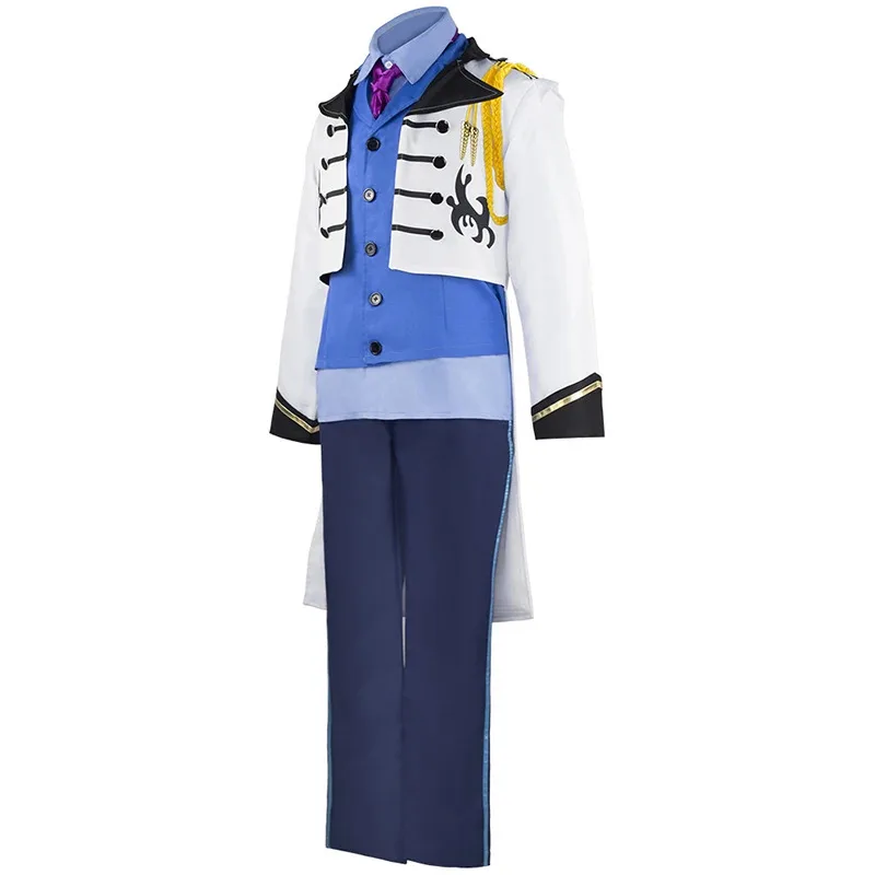 

New ★ Frozen Cosplay Halloween costume Hans Prince Shirt Vest Coat Pants Tie Uniform Suit Adults Hallowee★ 2025 qi☆
