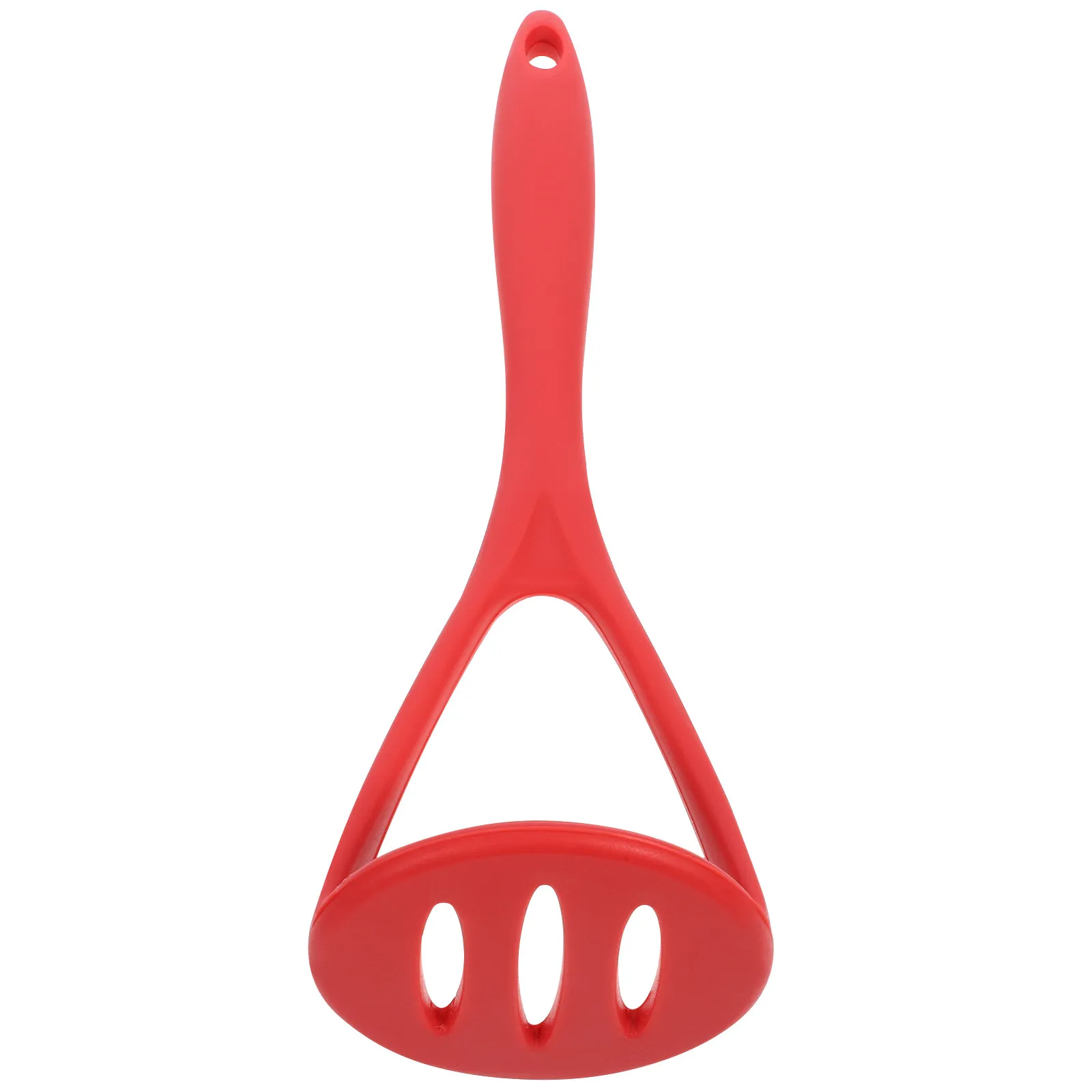 Prensa de Patatas de Silicona Roja, Triturador de Verduras Ligero de Grado Alimenticio, Utensilio de Cocina para Frutas, Batatas y Calabazas