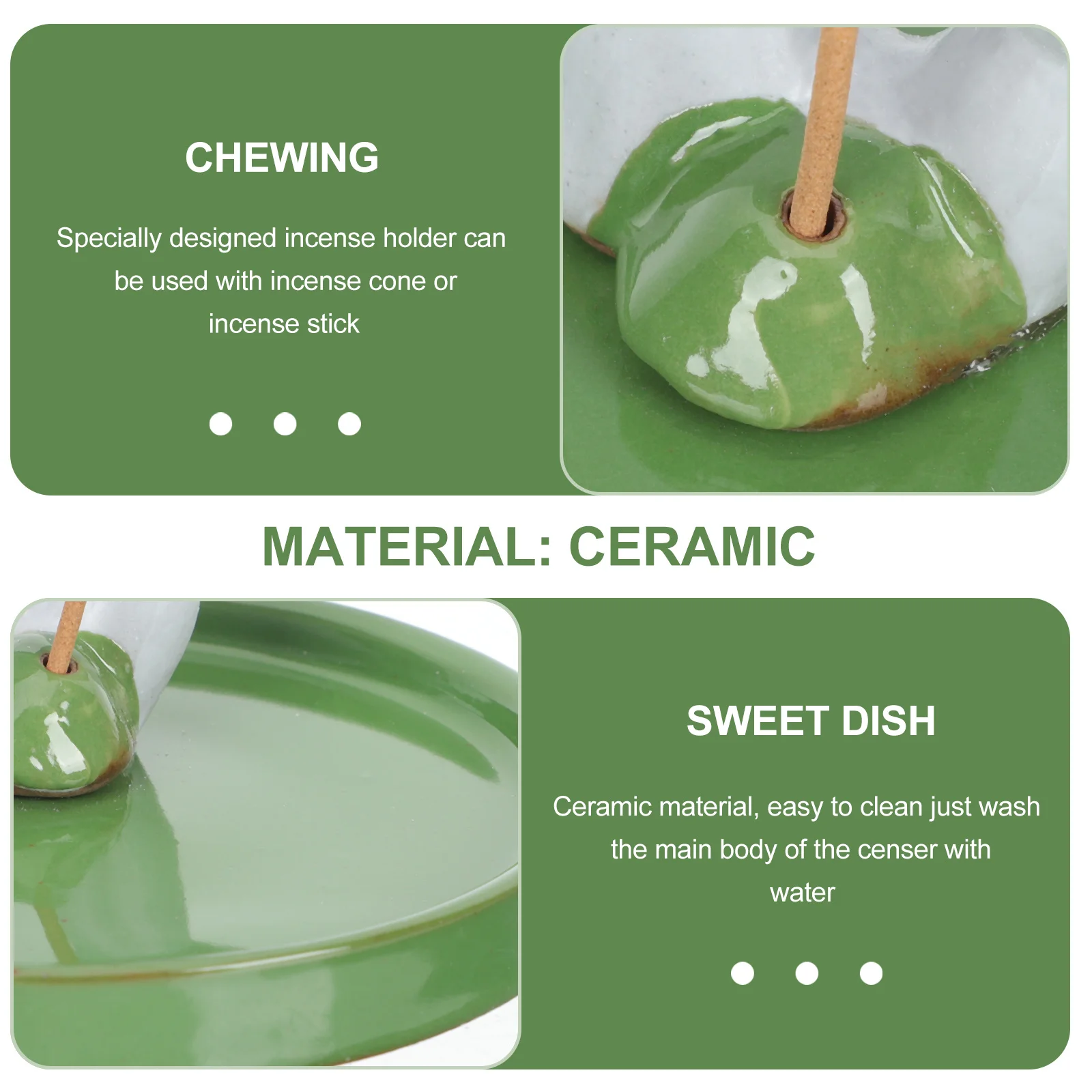 

Delicate Mushroom Shaped Incense Stand Fine Polish Smooth Surface Stylish Home Office Decor Tea Pet Adornment Incense Holder