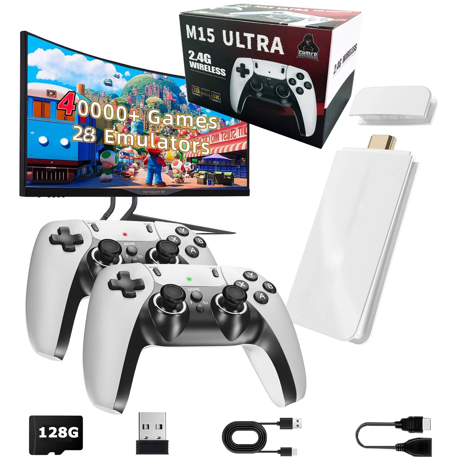 M15 ULTAR Retro Game console 4K 3D Game arcade wireless retro TV Home game console Support 2 players For GBA Game - Image 7