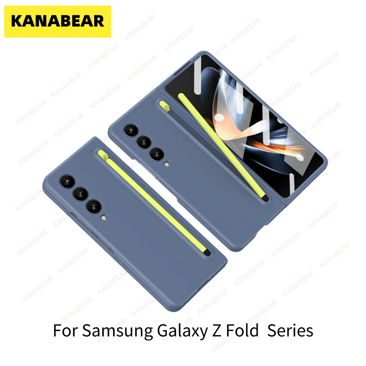 

KANABEAR Suitable for Samsung zfold5 phone case FOLD4 foldable official pen slot case film all-in-one anti drop protective case