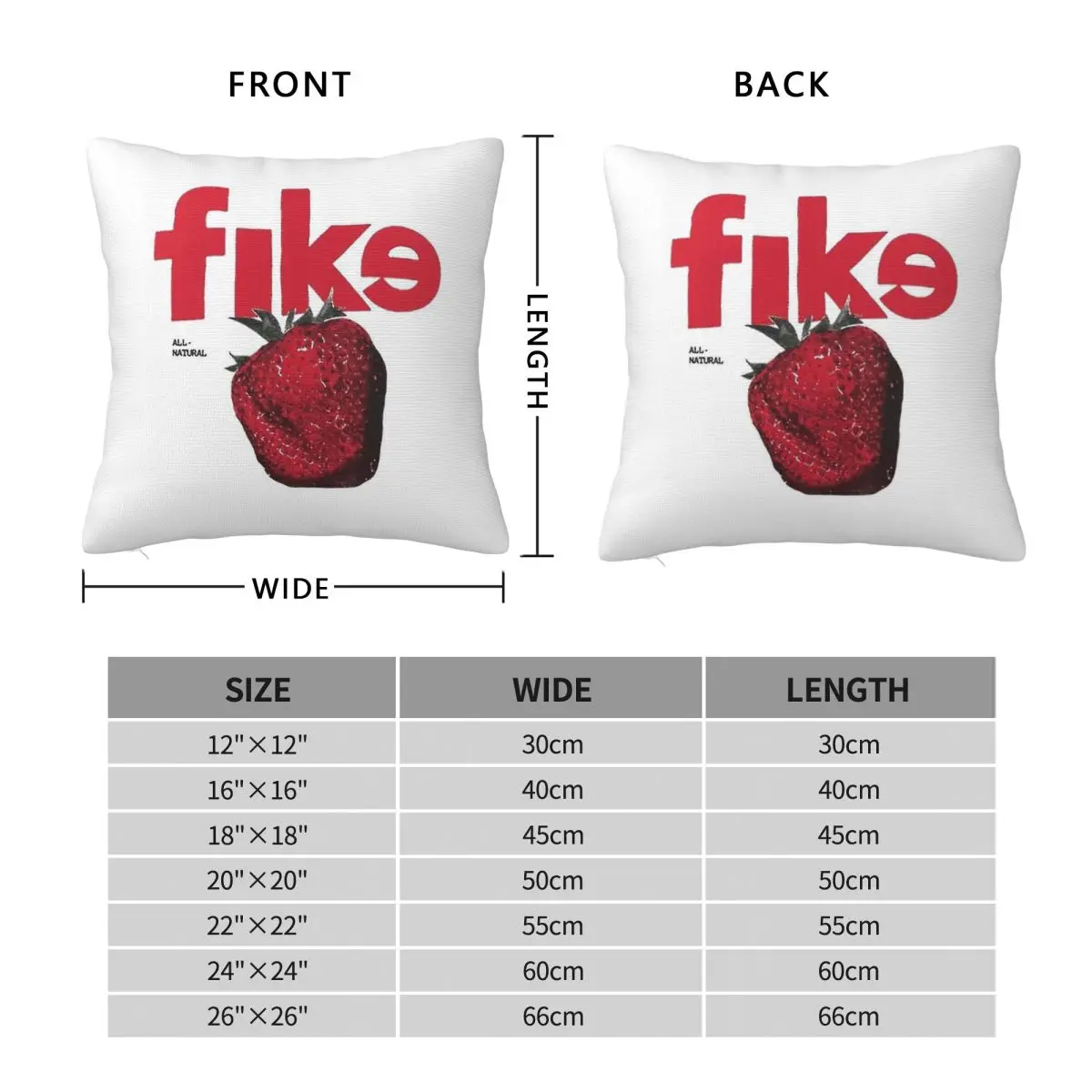 Fike Dominic Strawberry Square Pillowcase Polyester Linen Velvet Pattern Zip Decor Throw Pillow Case Home Cushion Cover 45x45