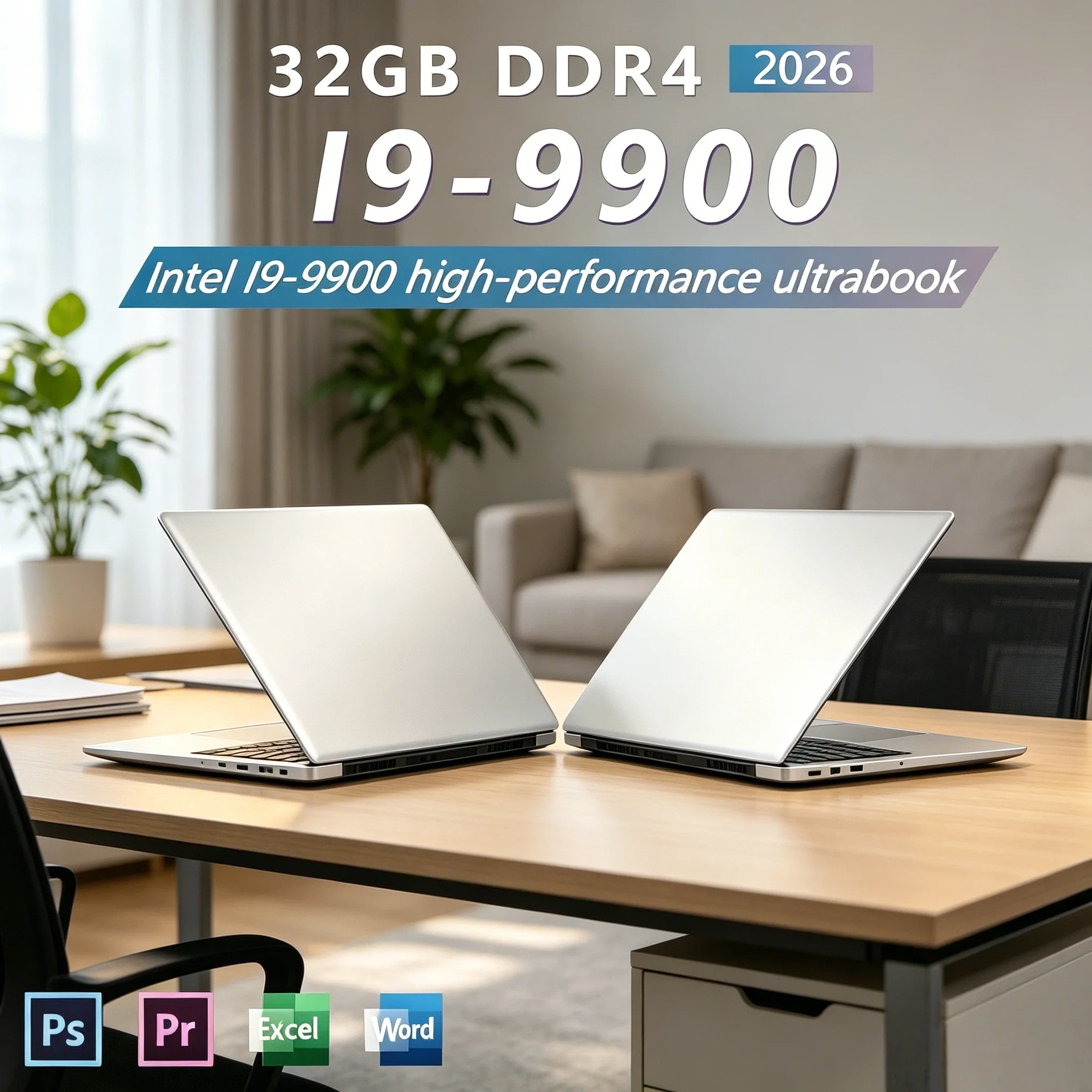 

Ultra Slim Windows 11 Laptop Computer 15.6 Inch 32GB RAM 512GB 1TB SSD Intel i9 9900 Notebook Gamer 1920x1080 Office PC Plus