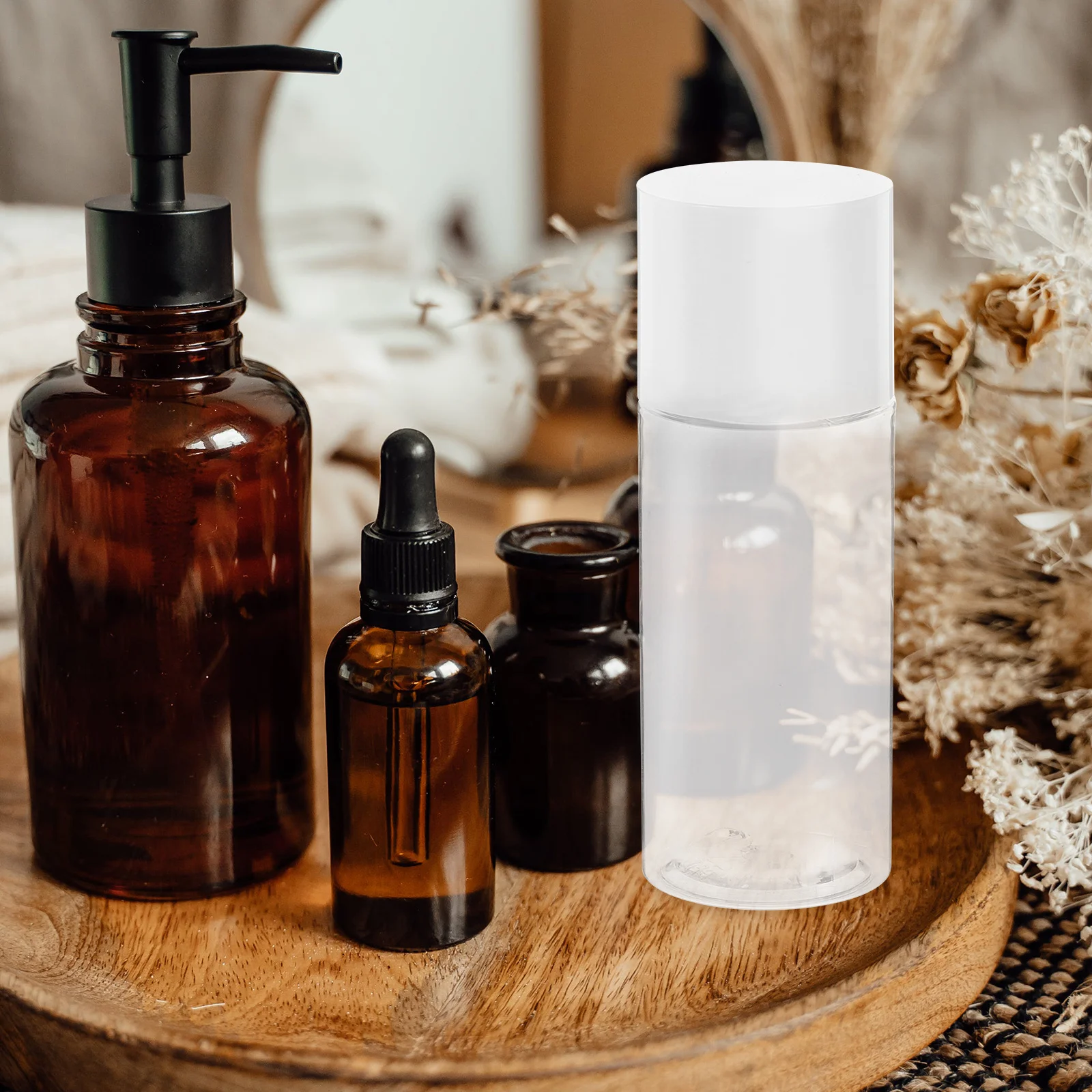 4 個のトナーボトル 150 ミリリットル詰め替え可能なトラベルローション容器漏れ防止液体保管スキンケア DIY 保湿剤用