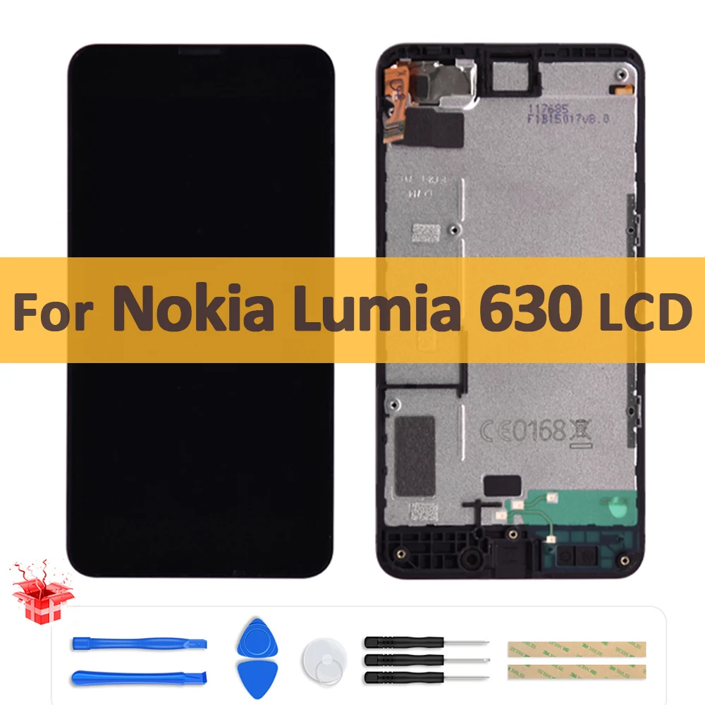 

4.5" Original LCD For Nokia Lumia 630 635 LCD Display RM-976 RM-977 RM-978 RM-979 Touch Screen Digitizer Assembly with frame