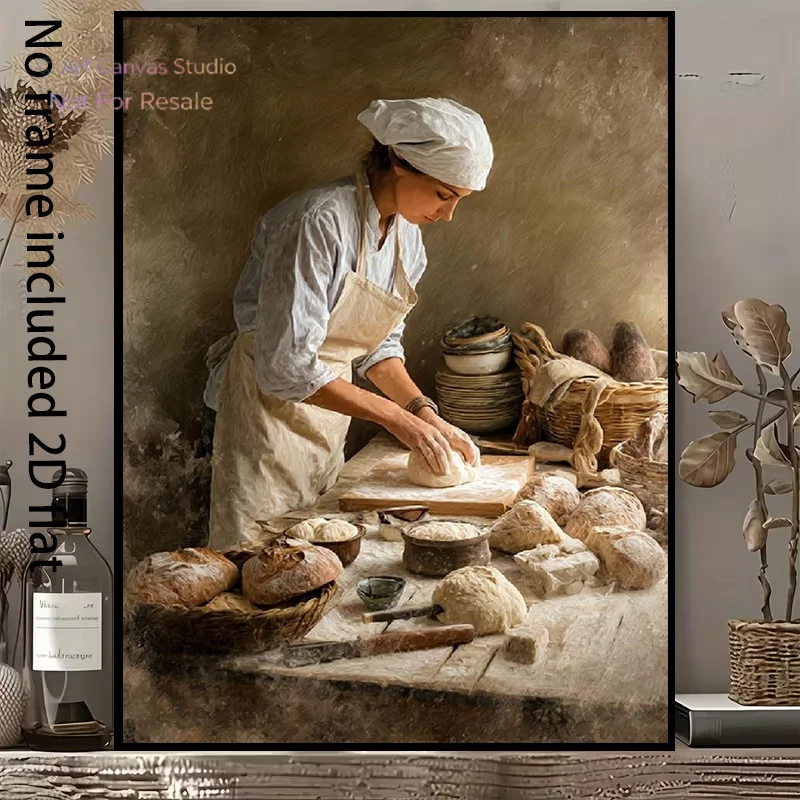 2D Flat, 1pc Vertical Frameless Canvas 