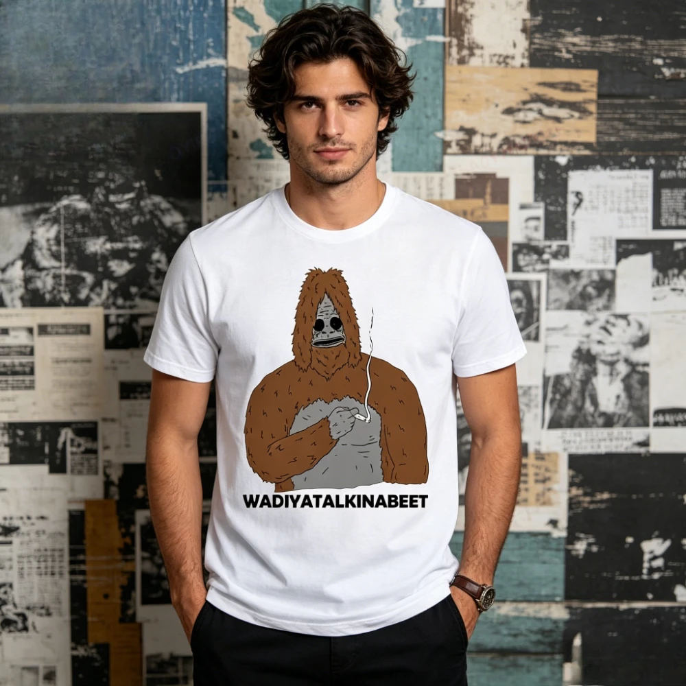 Wadiyatalkinabeet Bigfoot Meme Graphic T-Shirt Funny Sassy Bigfoot Cotton Casual Tee The Big Lez Show Inspired Short Sleeve Top
