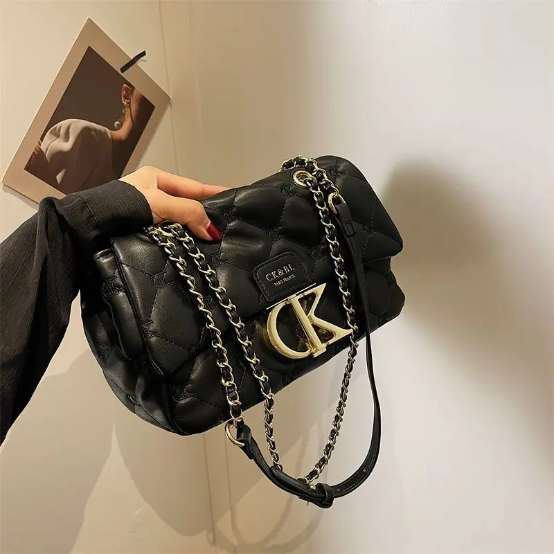 디자이너 스타일 가방 - 2025년 신모델. 고품질, 싱글 숄더, 패셔너블한 다이아몬드 모양 체인, 다용도 크로스백.