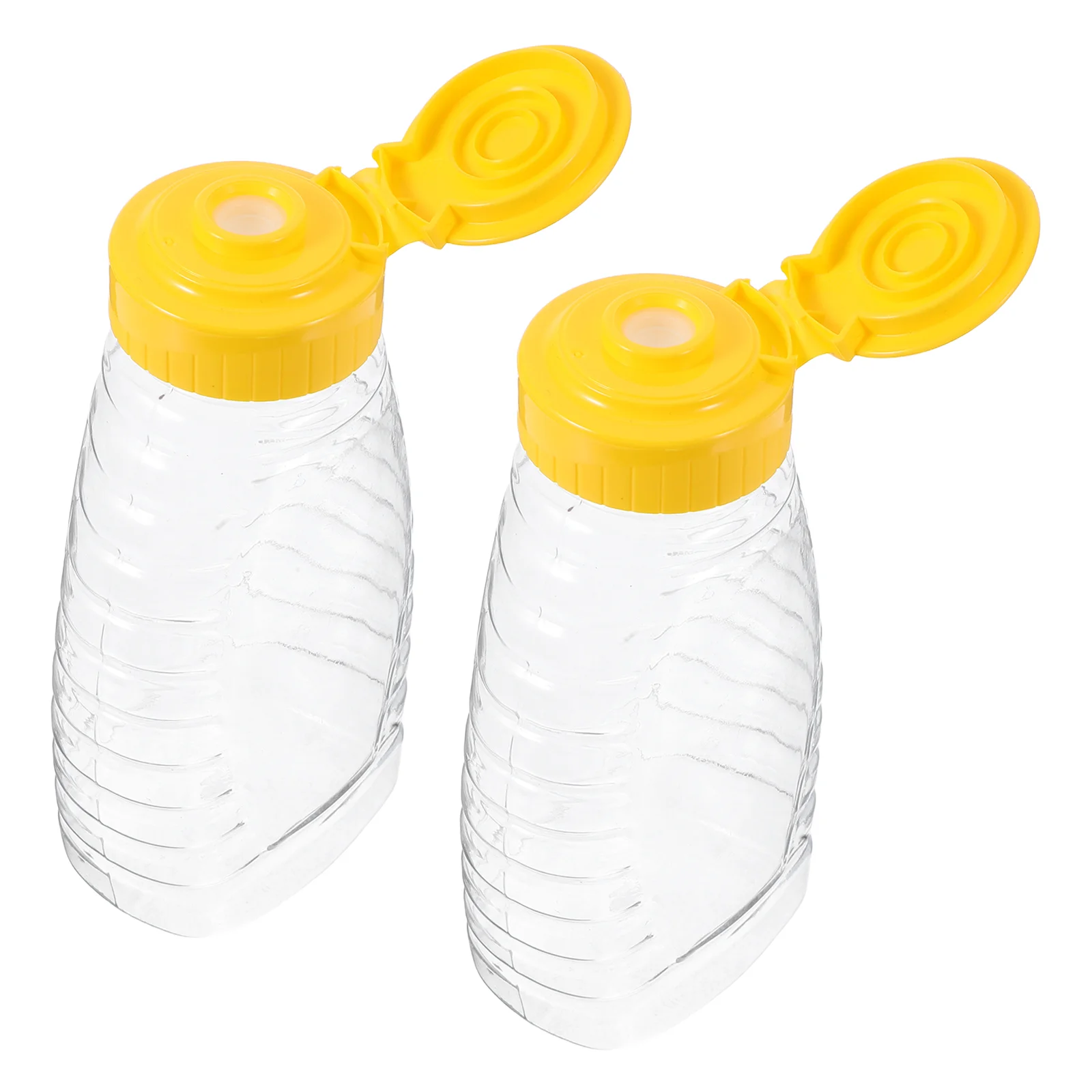 

2Pcs Leakproof Honey Squeeze Bottle Dispenser Container Fliptop Condiment Packaging For Mustard Syrup Salad Dressing Portable