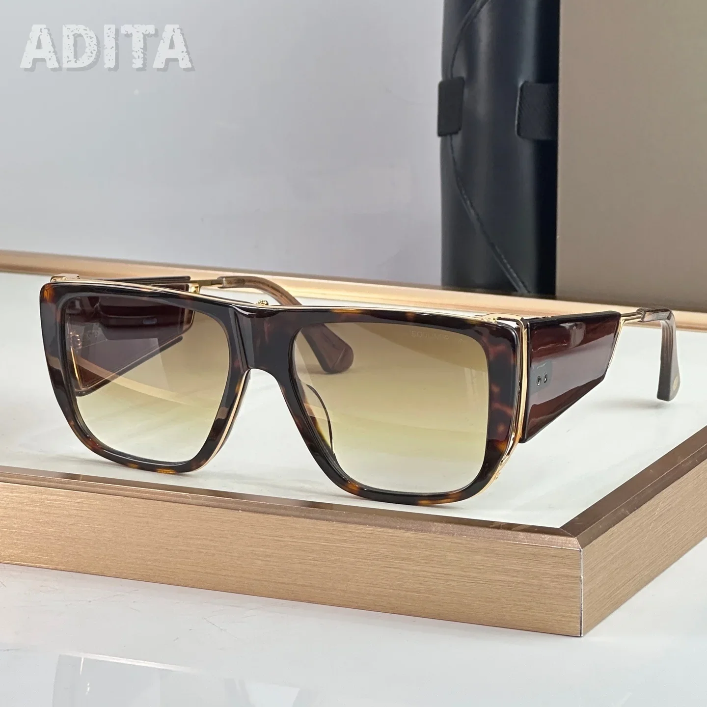 

DT SOULINER ONE DTS127 Top Quality Mens Sunglasses for Women Retro Trend Luxury Acetate Titanium UV400 Designer Sunglasses