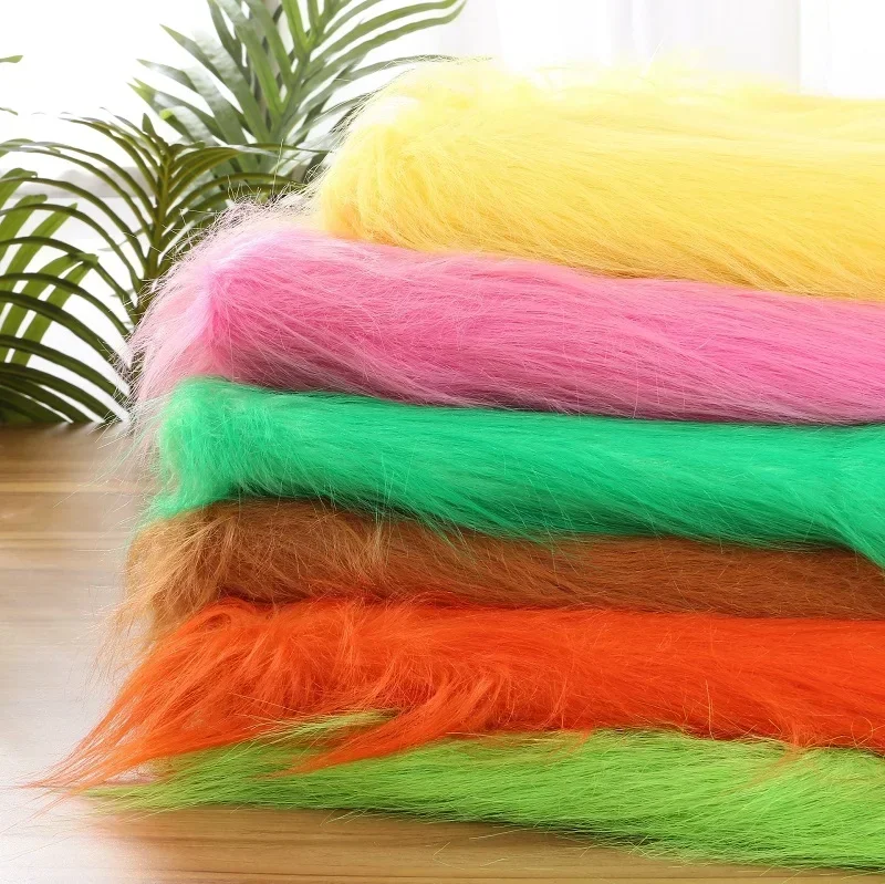 50x170cm Faux Fox Fur Fabric 12cm Long Pile Plush Soft Artificial Fur Material for DIY Costume Doll Crafts Home Decor