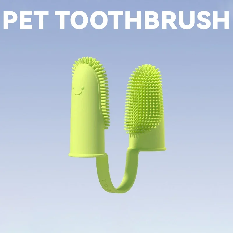 Pet Finger Toothbrush Silicone Super Soft Dog Toothbrushes Teeth Cleaning Tool Bad Breath Care Nontoxic Cat Cleaning Supplies