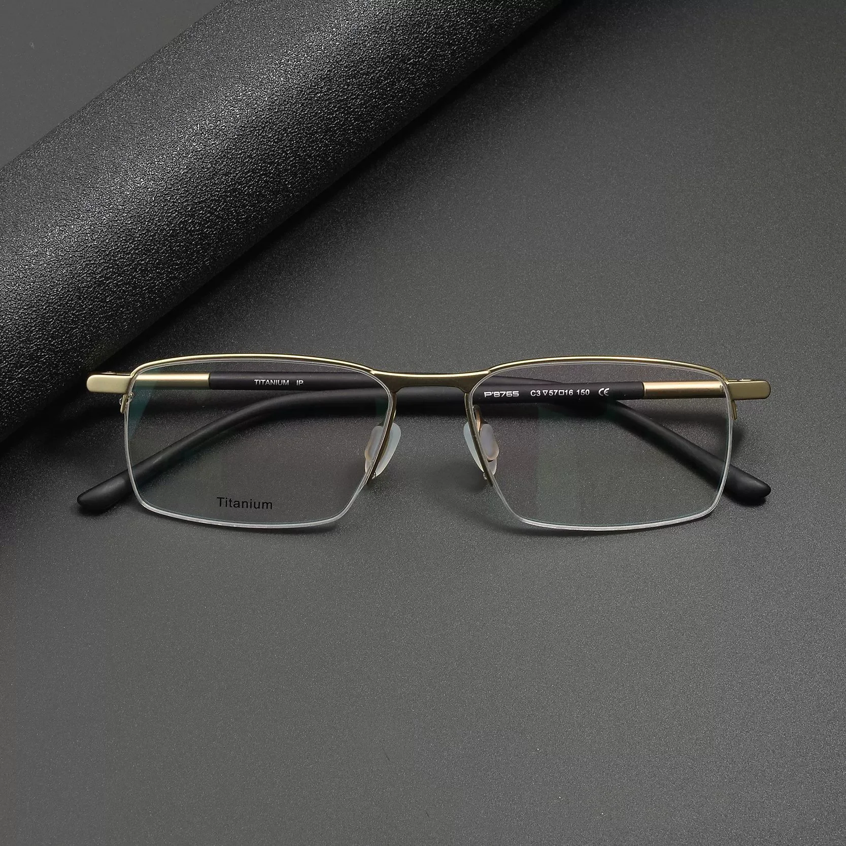 Aerodynamic Design Titanium Glasses Frames – Lightweight Durable Optical Eyewear Minimalist Geometric RX Frames P8765