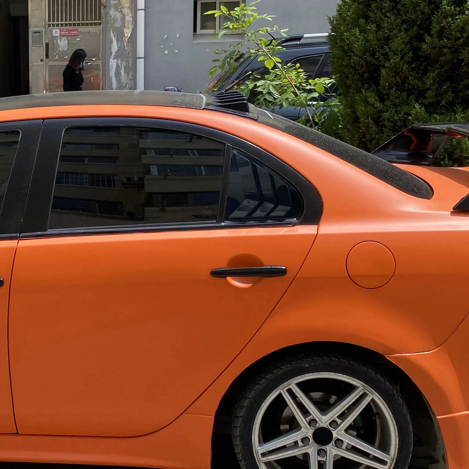 Car Accessories For Mitsubishi Lancer 2008-2016 ABS Exterior Rear Side Window Louvers Shutters Blinds Cover Trim 2pcs view 5