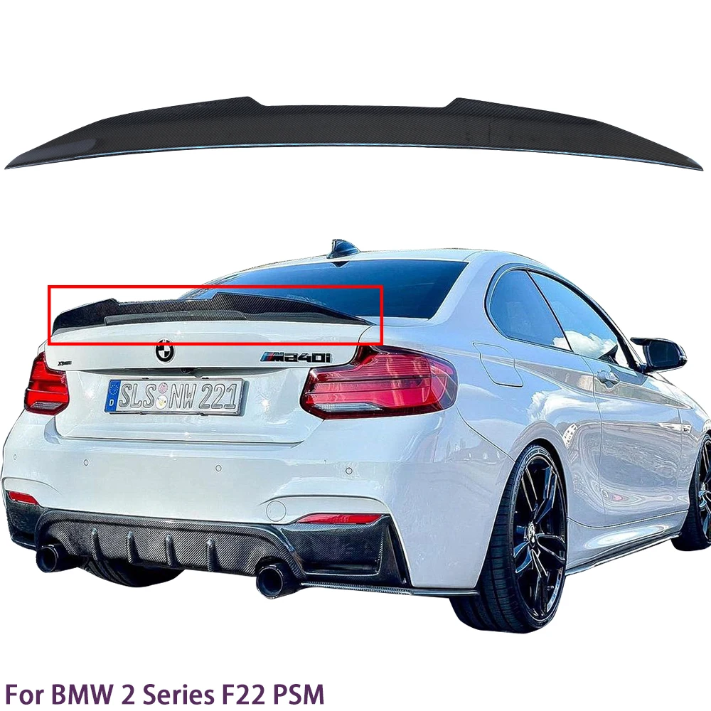 

For BMW 2 Series F22 Coupe PSM Style Carbon fiber Rear Spoiler Trunk wing 2014-2020