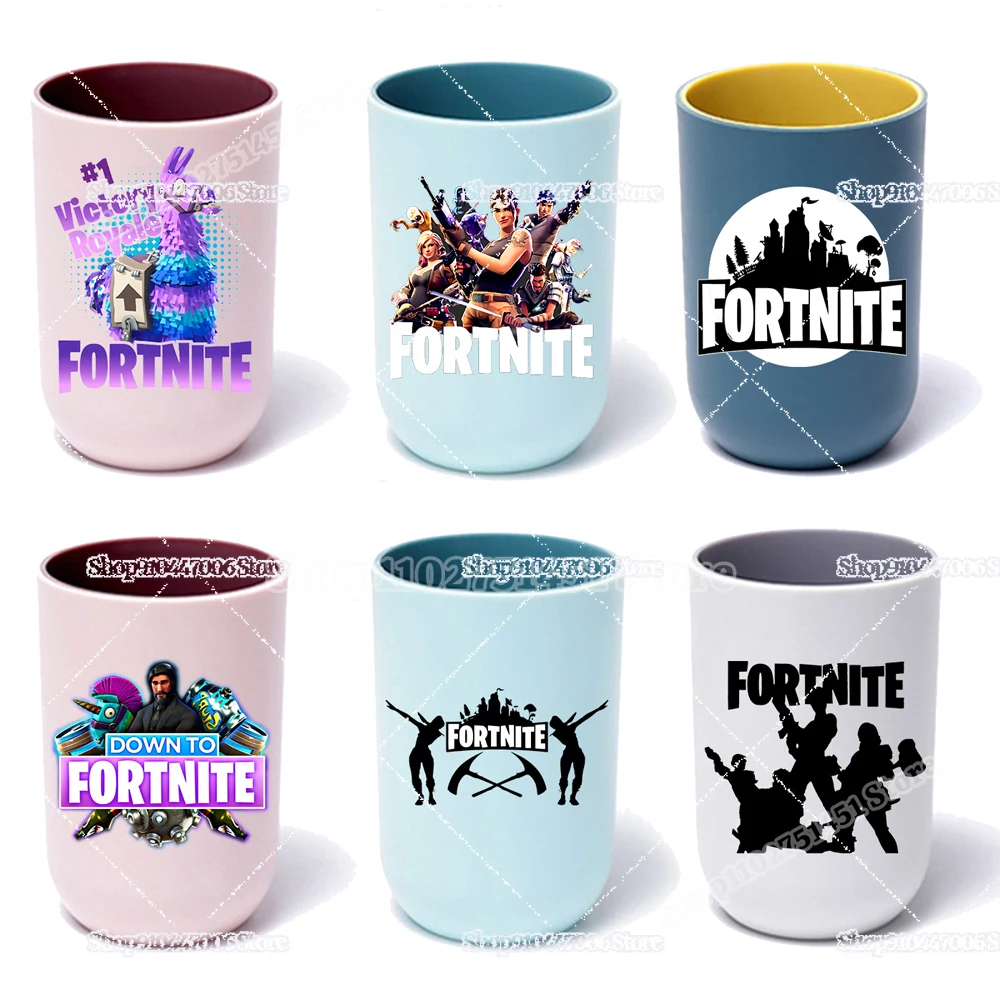 Игра мультфильм Fortnited печатная чашка для зубной щетки крепость ночь стаканы для ванной комнаты простые чашки для воды Fortnights дорожные аксессуары