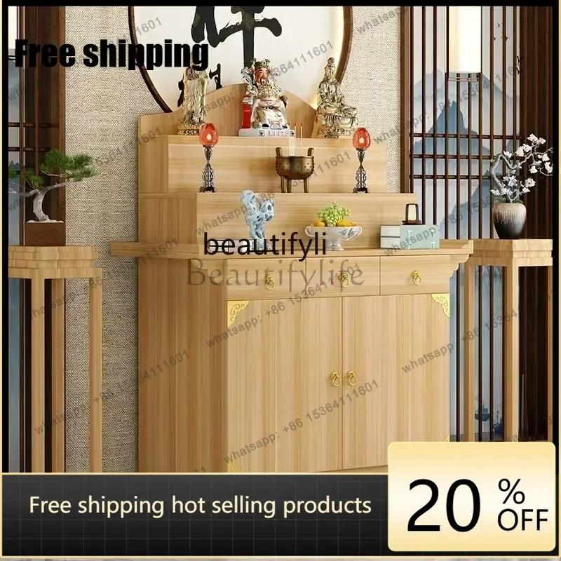 Factory CustomizationBuddha Niche Altar Buddha Shrine Modern Altar Buddha Table Tibetan Ladder Altar Bodhisattva