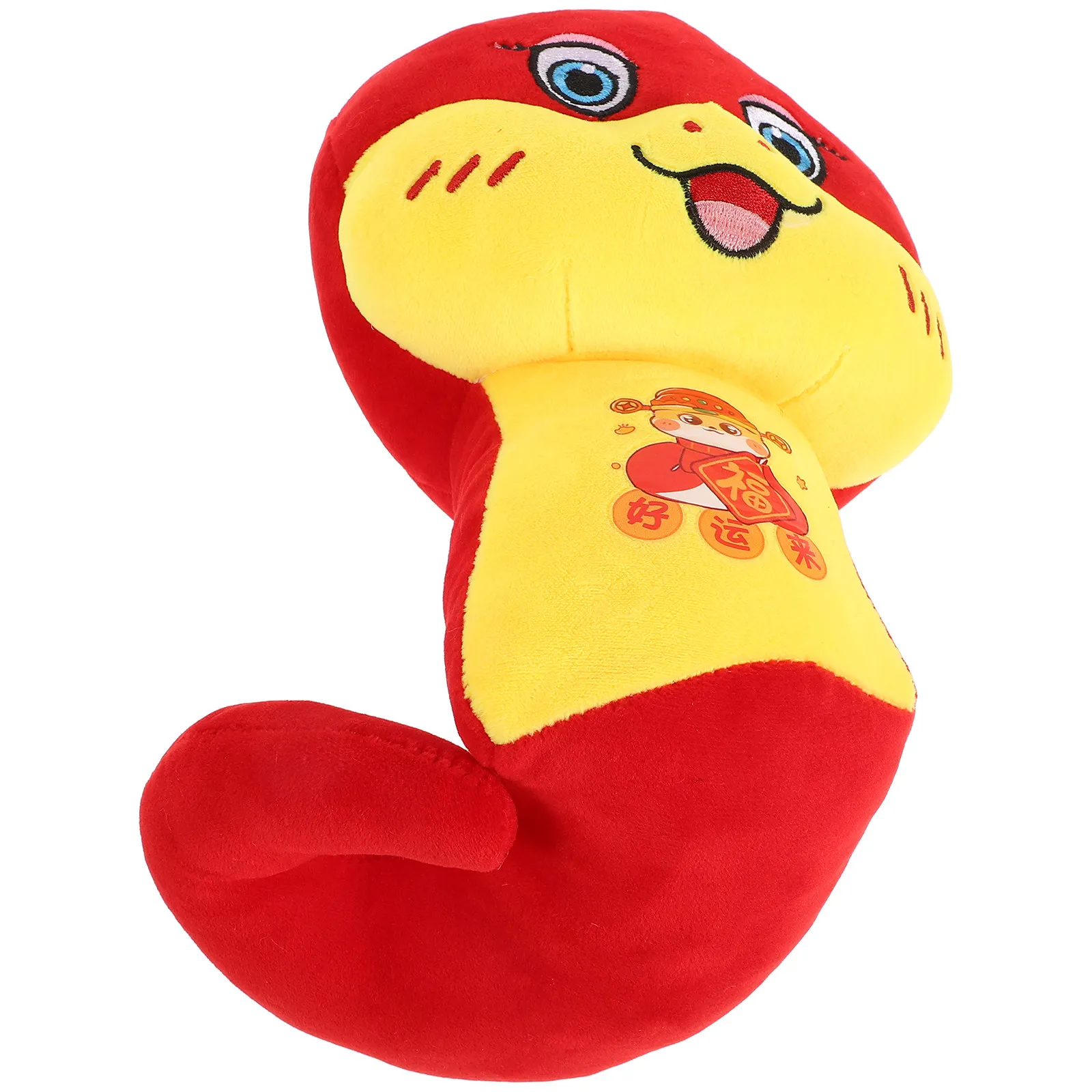 

2025 Lunar Year Snake Soft Stuffed Animal Cartoon Mascot Gift Decorative Cuddly Festive Celebration Accessory
