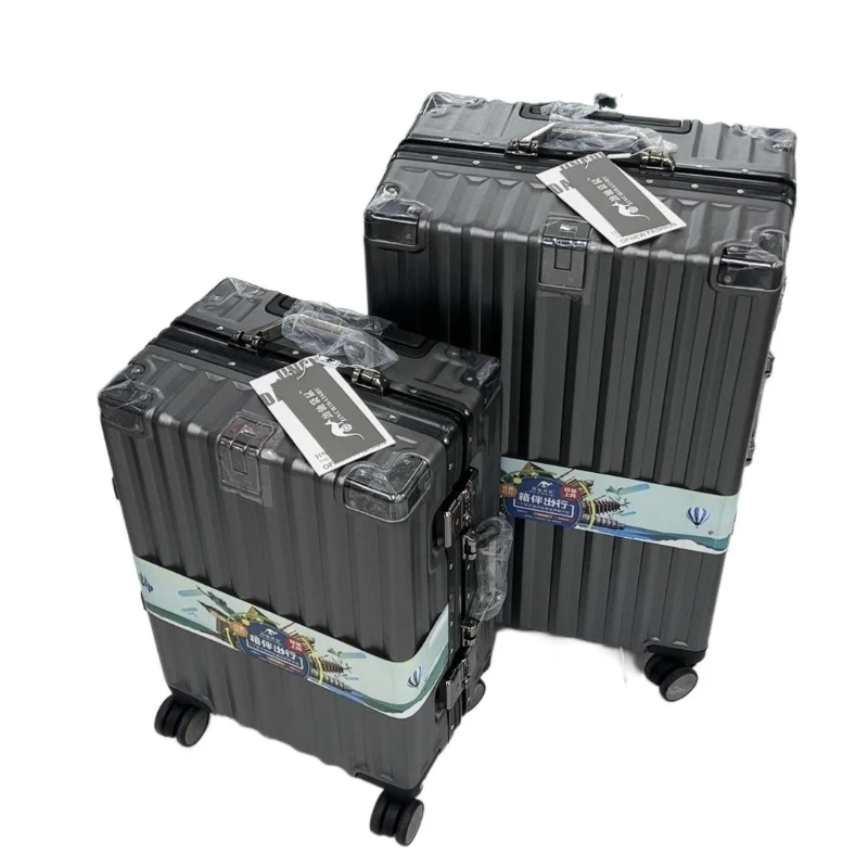 Large capacity suitcase New code box universal wheel aluminum frame trolley box travel bags