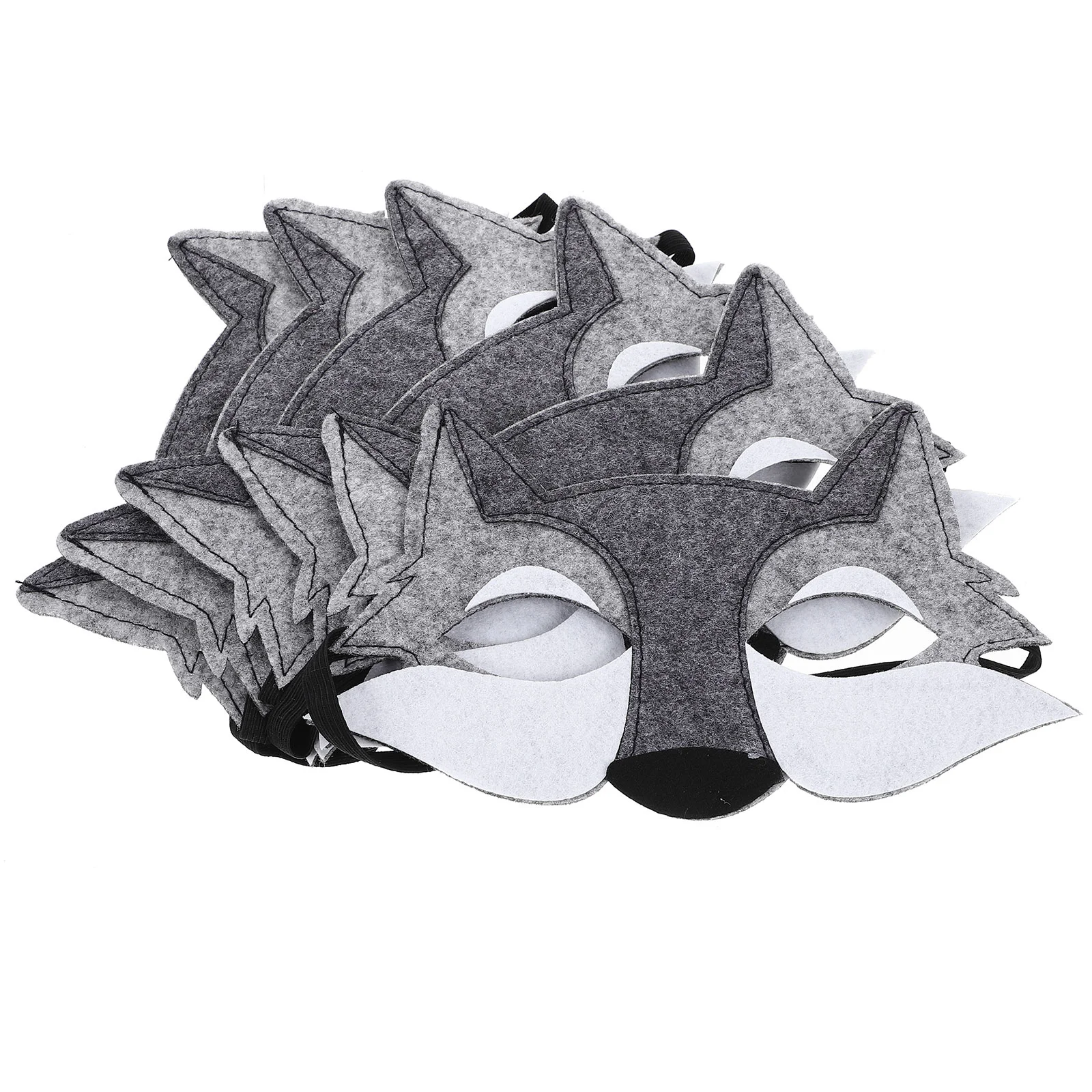 

6 Pcs Non-woven Felt Surface Halloween Mask Animal Full Animals for Party Wolf Cosplay