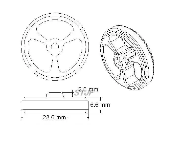 10pcs/lot D-hole Rubber Wheel Suitable for N20 Motor D Shaft Tire Car Robot DIY Toys Parts