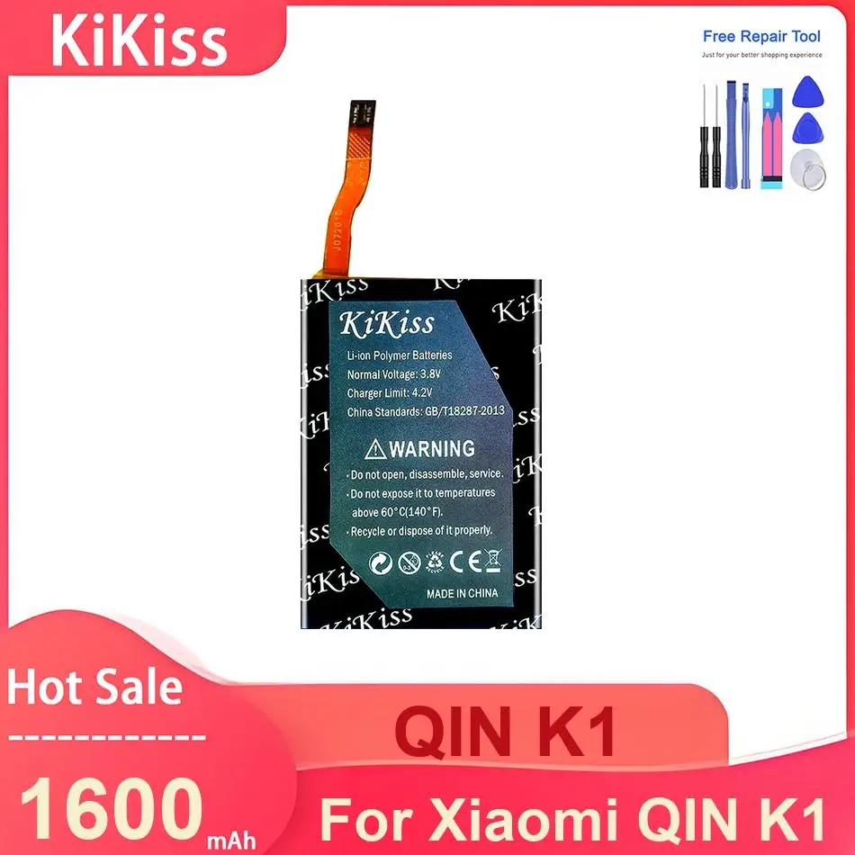 

Аккумулятор для мобильного телефона KiKiss для Xiaomi QIN K1, аккумуляторы QIN K1 1600 мАч