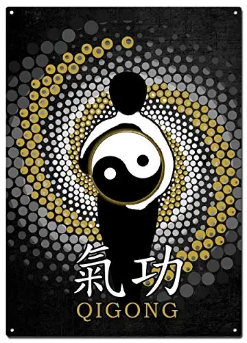  Qi Gong Yin Yang Tai Chi Metal Tin Signs,Martial Arts Colorfast Posters, Decorative Signs, Wall Art, Home Decor