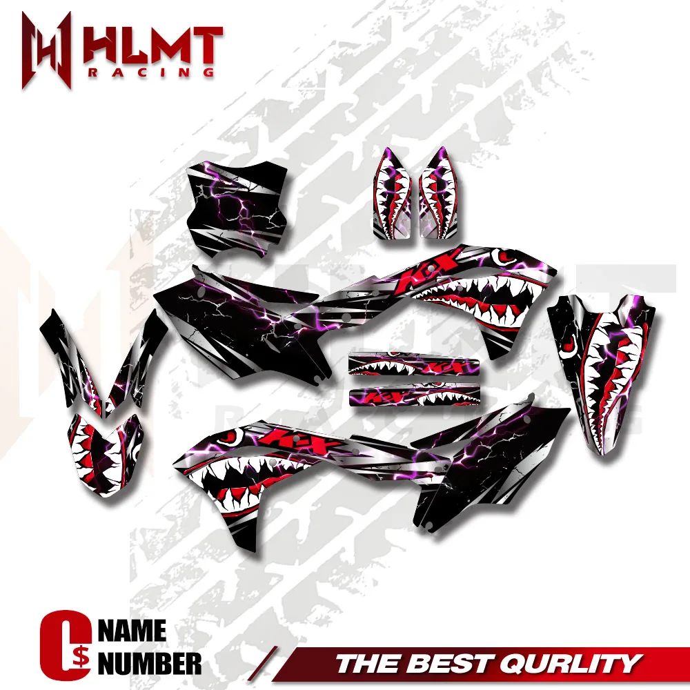 For Kawasaki KXF 250 KX 250F 2017 2018 2019 2020 Motorcycle Graphics Background Decals Sticker FIT Custom KX250F KXF250