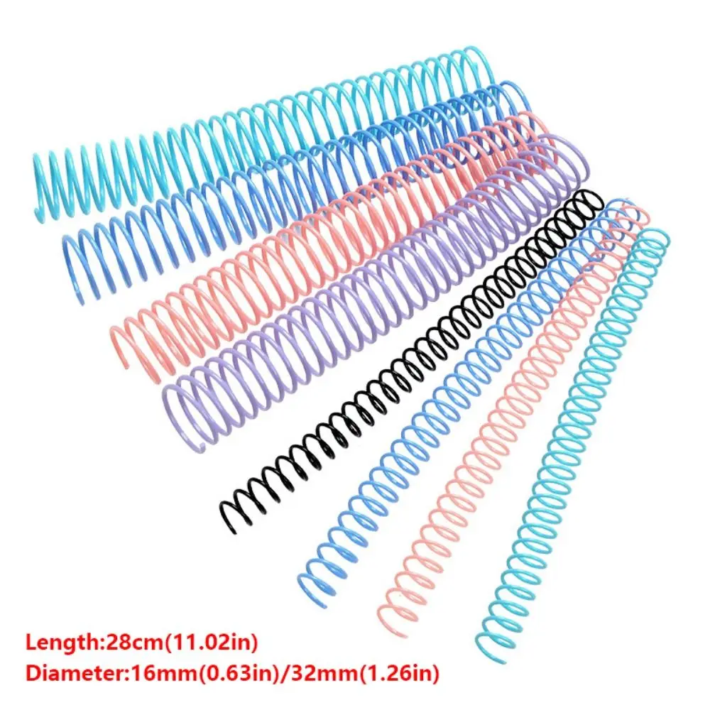 5PCS 16/35MM Scrapbook Album Binder Loose-leaf Binding Coils Spiral Trimmable Loose-leaf Binding Strip Plastic Binding Rings