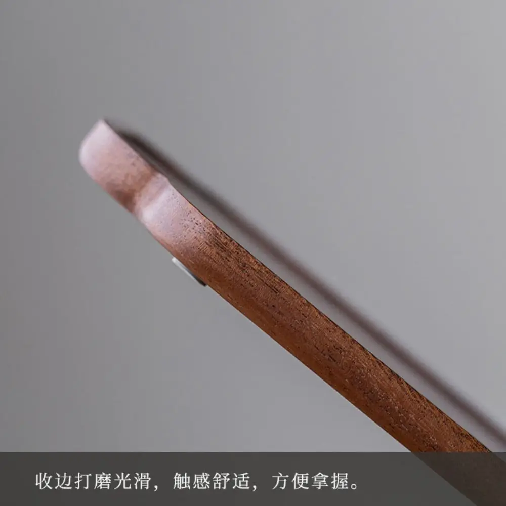 Simple Walnut Tea Tray Wooden Round Serving Platter Tray Leaf Storage Dinner Plates Tea