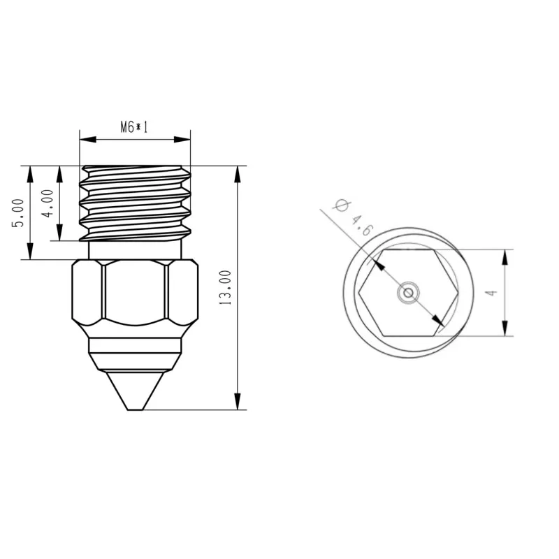 5/10pcs High Flow Nozzle For Ender 3 V2 Neo Ender 3 Neo Ender 3 Max Neo CR6 SE CR5 PRO Ender 3 S1 pro V2 Ender 5 CR10