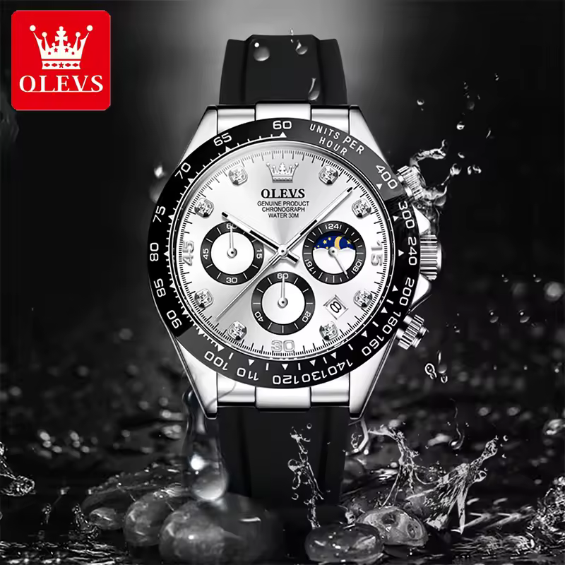 OLEVS Luxury Fashion Relojes de Hombre Relojes de pulsera de cuarzo de primera marca Reloj deportivo Reloj impermeable 30M para hombre Relogios Masculino