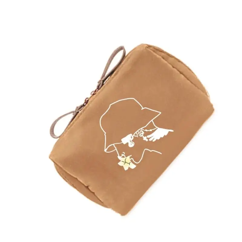 D46D Tas perlengkapan mandi dicetak tas makeup travel tas kosmetik tas penyimpanan estetika tas yang indah untuk wanita