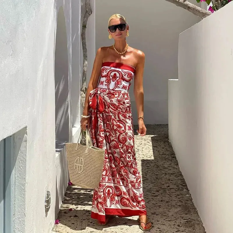 New Swimsuit, New Ethnic Style Printed One-piece Swimsuit Set, Female Hot Item