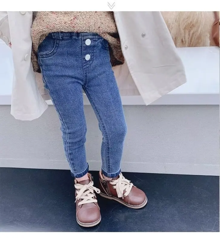 Spring Autumn Denim Pants Children Jeans  Casual Girls JeanTrousers  Clothes Children Bottoms Baby Clothes 1 2 3 4 5 6 7 Years