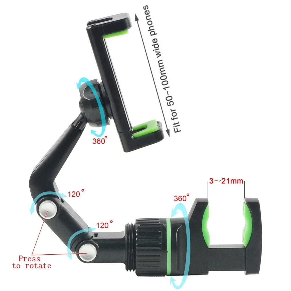 Universal Mic Stand Auto Telefon Halter Telefon Auto Halter Live Broadcast Halterung Clip Handy Ständer Halterung