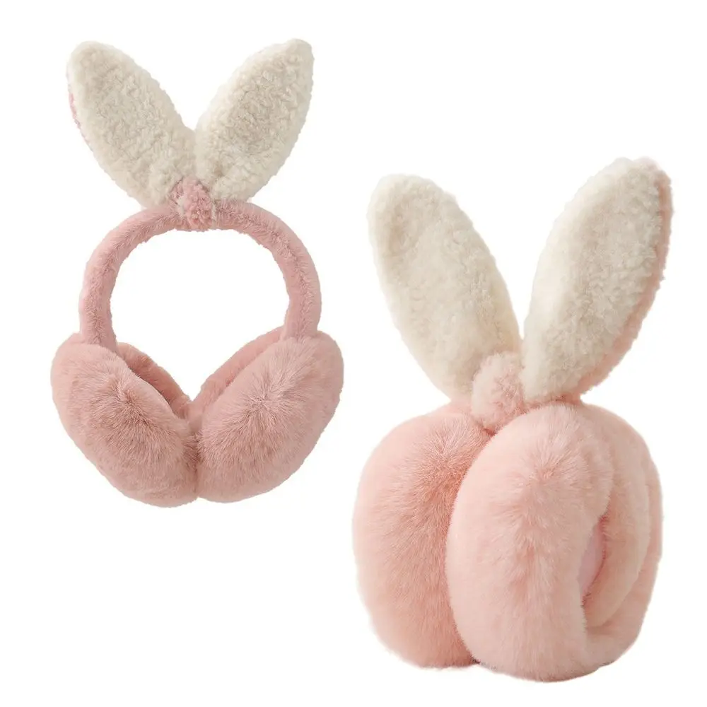 Keep Warm Fluffy Earmuffs Portable Plush Cold Protection Windproof Ear Cap Soft Foldable Winter Earflaps